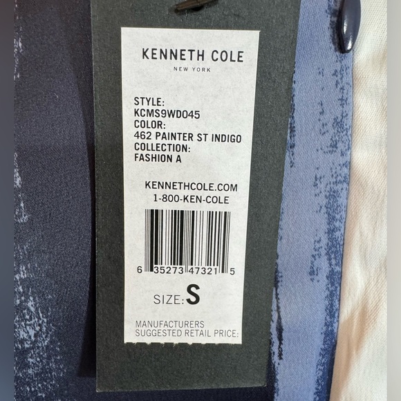 Kenneth Cole Painter Street Indigo Twist-Front Dress Size Small NWT - Picture 4 of 7